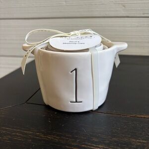 RAE DUNN Artisan White Farmhouse Bucket Measuring Cups Set Of‎ 4 NEW Home Gift